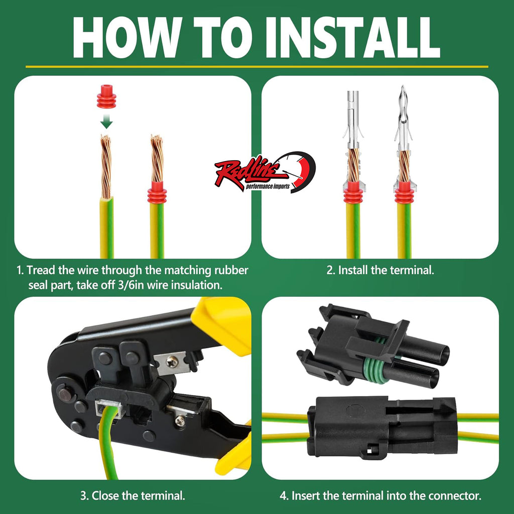 Waterproof Electrical 1/2/3/4/6 Wire Connector Kits 22-14 Gauge