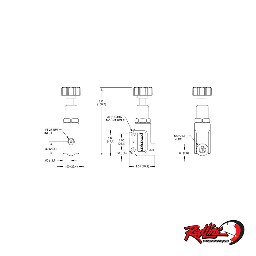 Wilwood Adjustable Brake Proportioning Valve - 260-8419