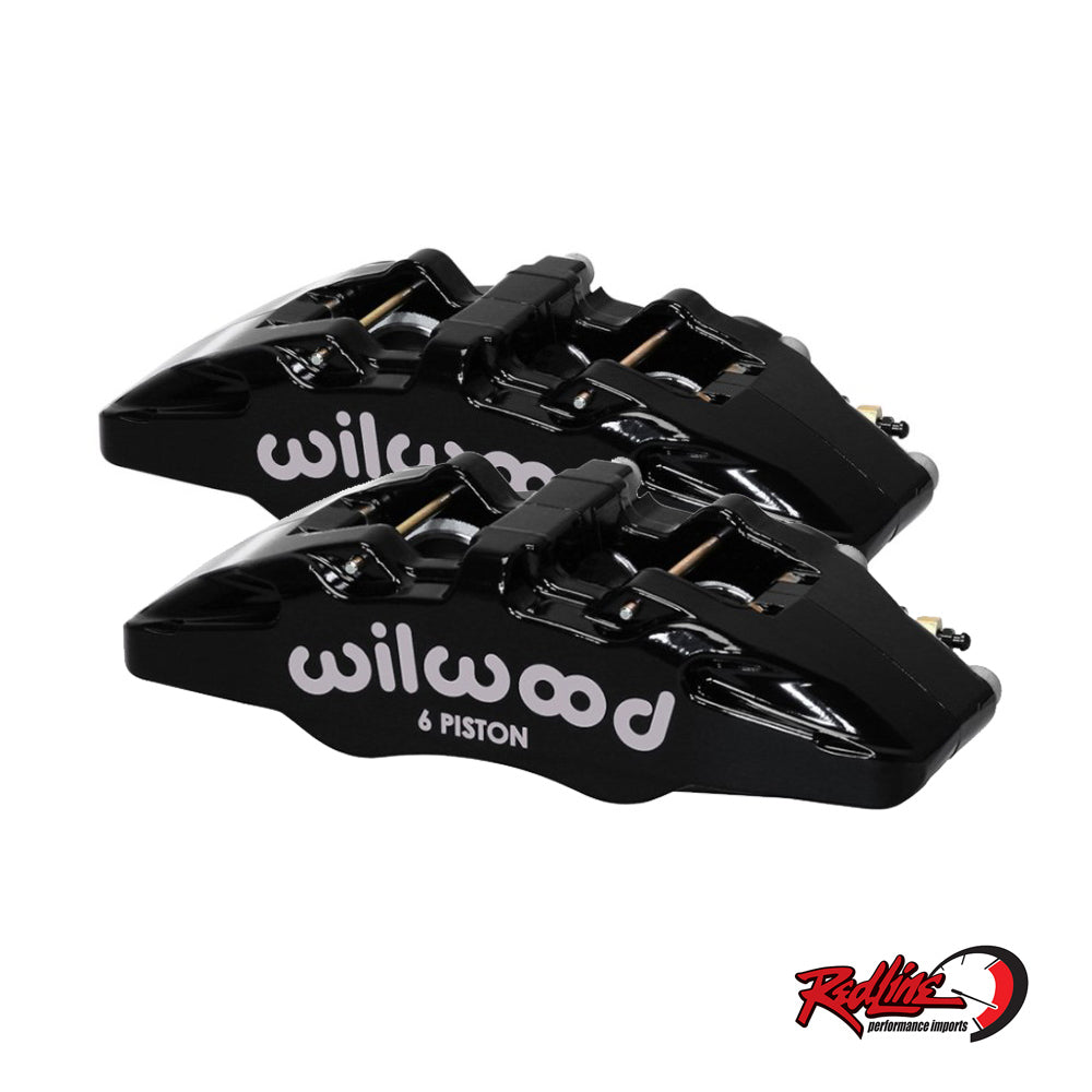 WILWOOD 6 Piston Forged Dynapro 6A Lug Mount Caliper 120-13437 Black PAIR