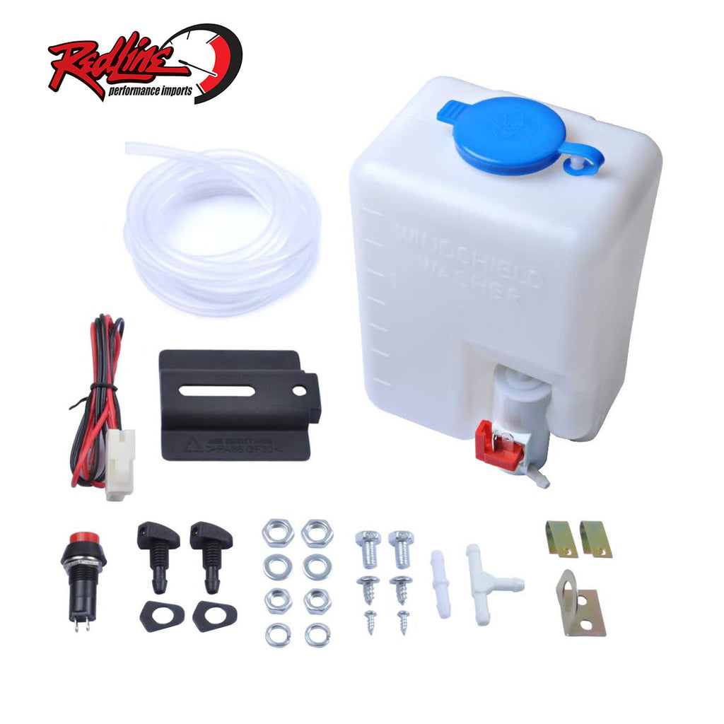 Universal Windshield Washer Bottle Kit with Motor