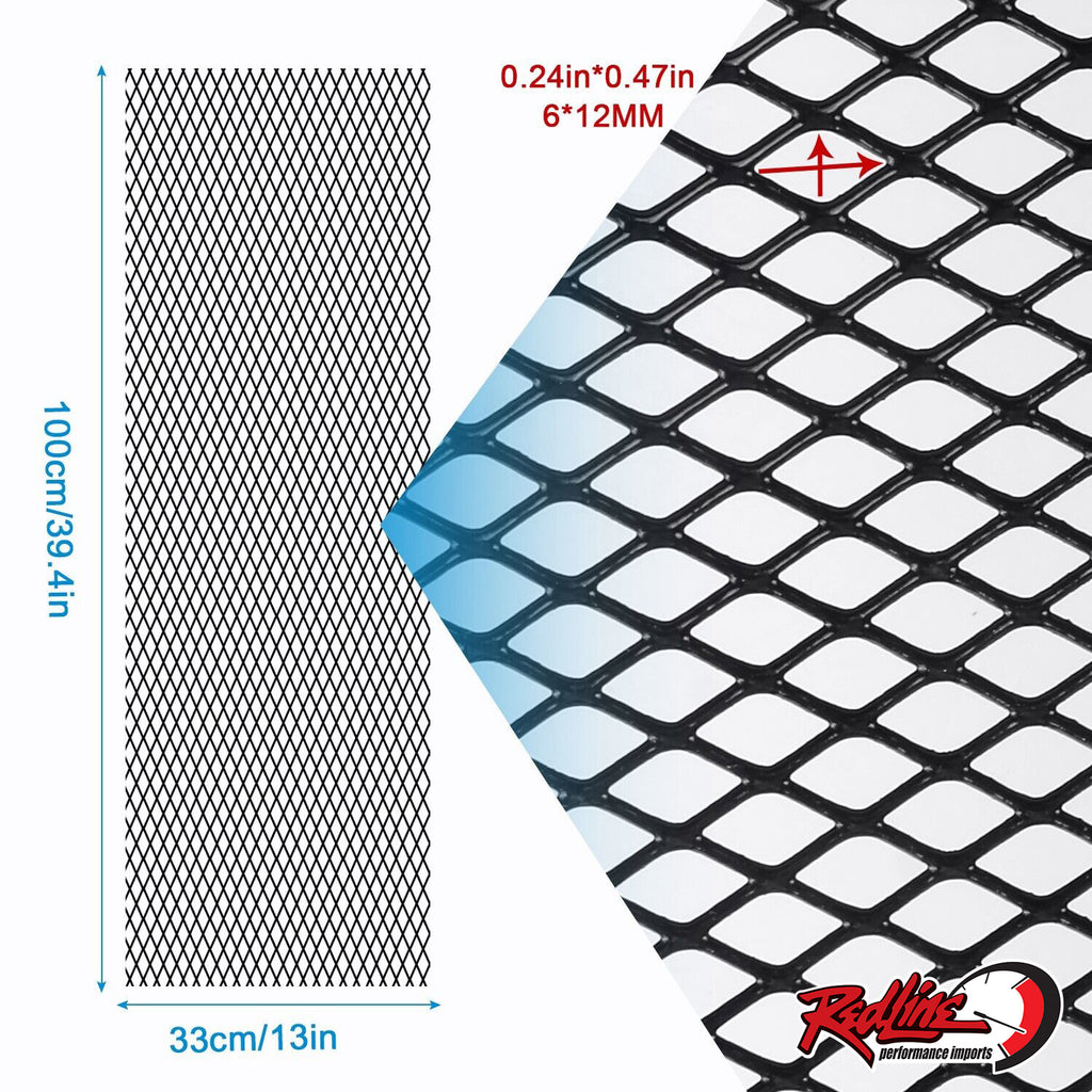 40''x13'' Aluminum Mesh Grill - Black